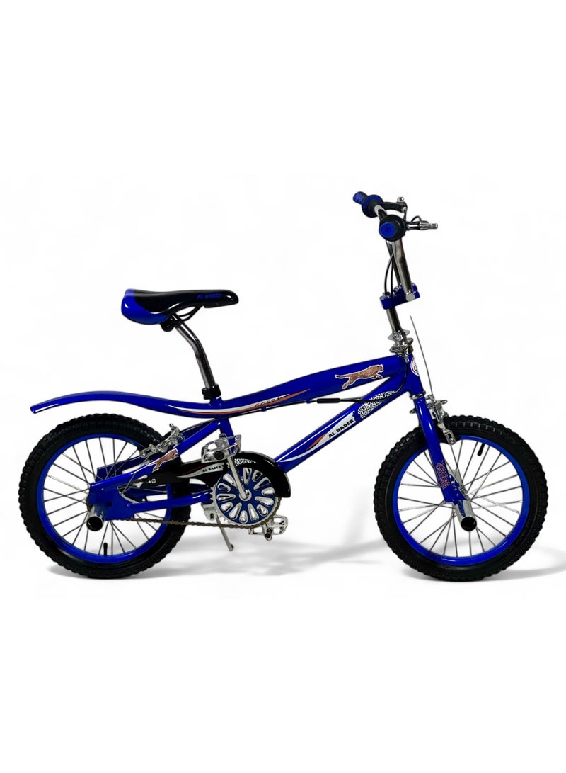 AL BADER Cobra Kids Bike For 8-11 Years Old, Adjustable Seat, dualbrake, 16-Inch Size Bicycle With Training Wheels, Blue Color, Gift For Kids, 1.0 Count. - Image 1